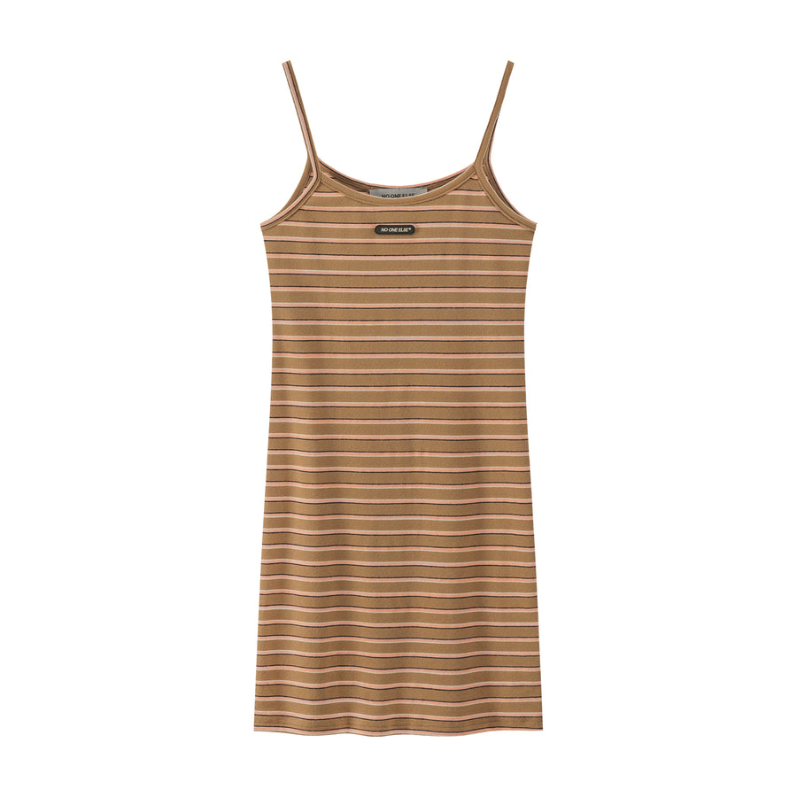 CHUU Stripes Slimfit Cami Mini Dress