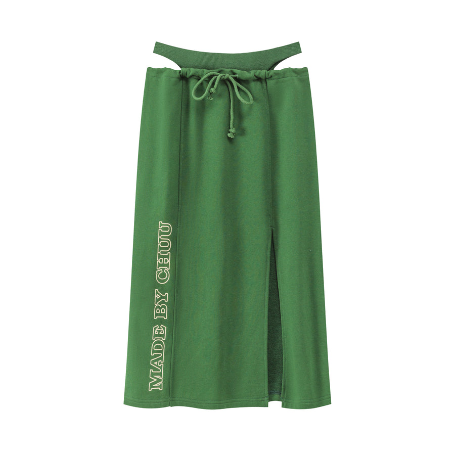 CHUU Front Slit Sport Midi Skirt