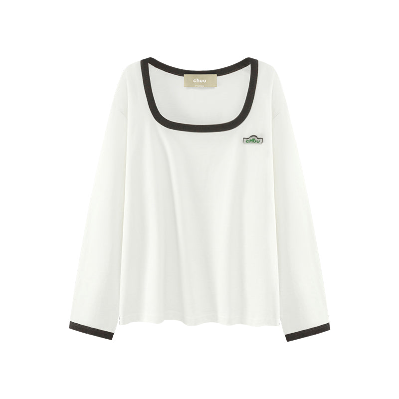 CHUU Chill Square Neck Loose Fit T-Shirt