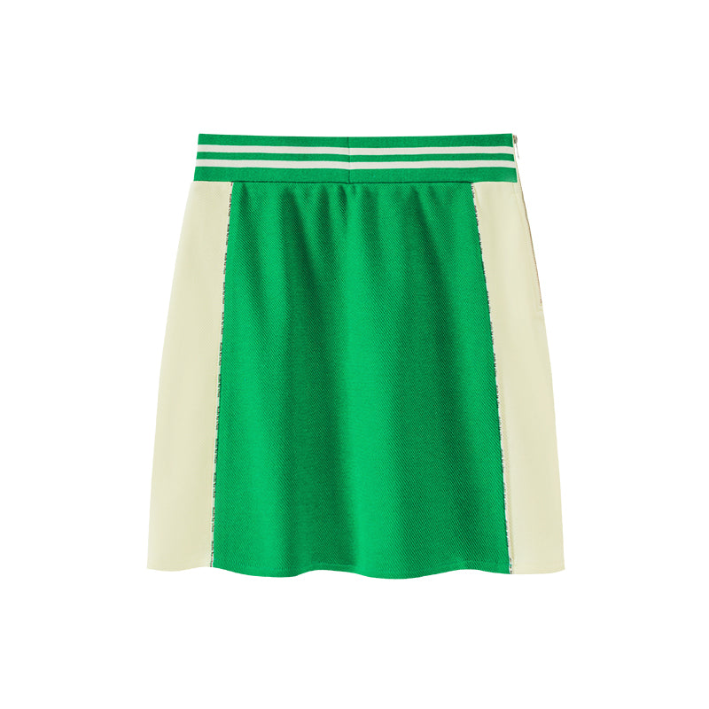 CHUU Chuu Fashion Two-Toned High Waist Skirt