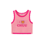 I Love Chuu Color Sleeveless Knit Sweater