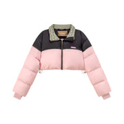 Pop Of Color Crop Padded Jacket