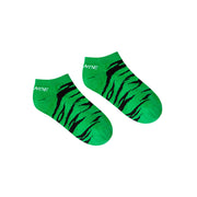 Green Zebra Fake Socks