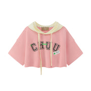 Sporty Chuu Logo Loose Fit Hoodie