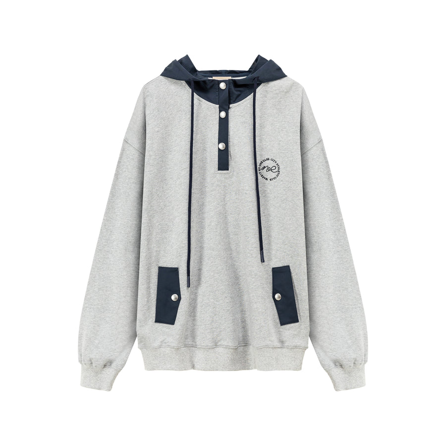CHUU Noe Button Sweatshirt