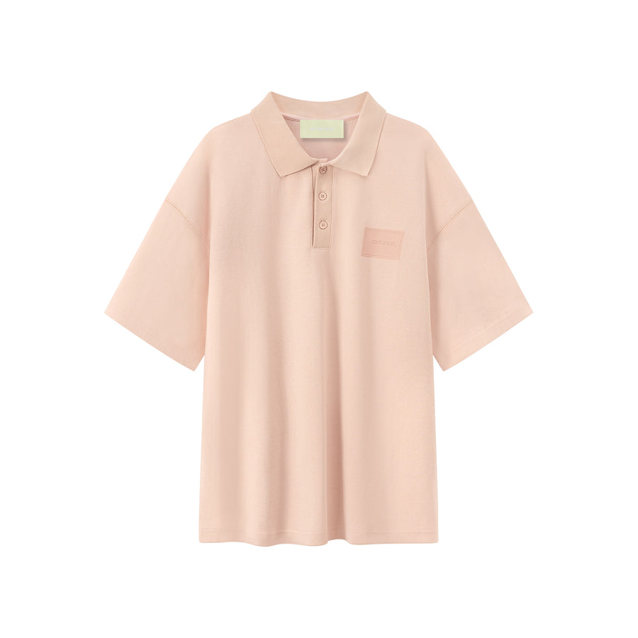 CHUU Logo Label Simple Polo T-Shirt