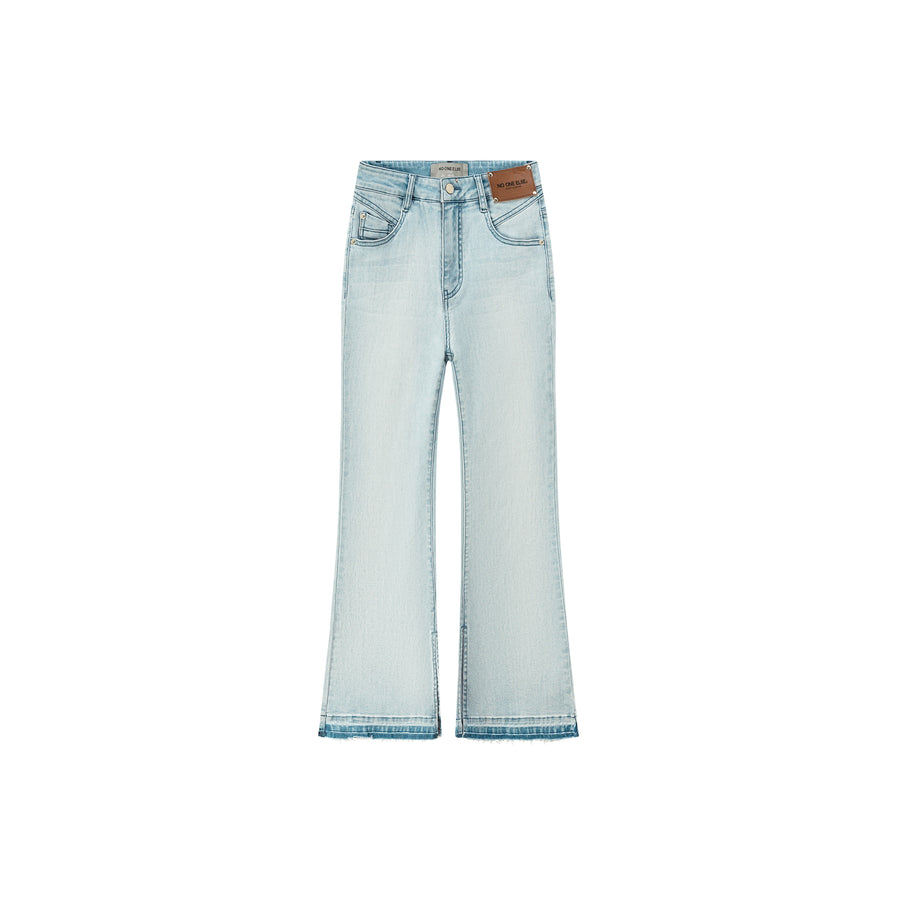 CHUU Not Your Average Bootcut Slit Denim Jeans