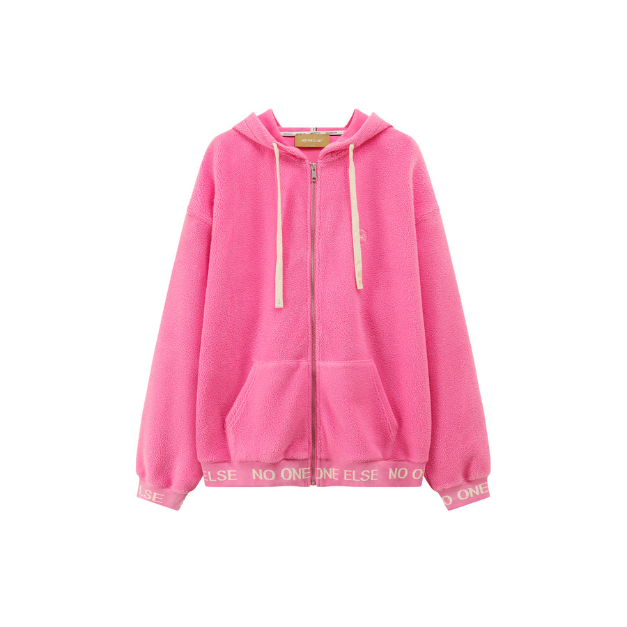 CHUU No One Else Fleece Zip-Up Hoodie