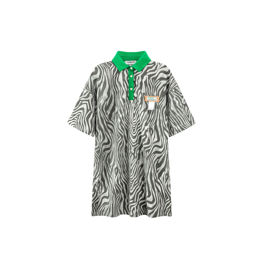 CHUU Zebra Loosefit T-Shirt Dress