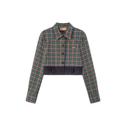 Prepared For This Moment Cropped Check Shirt