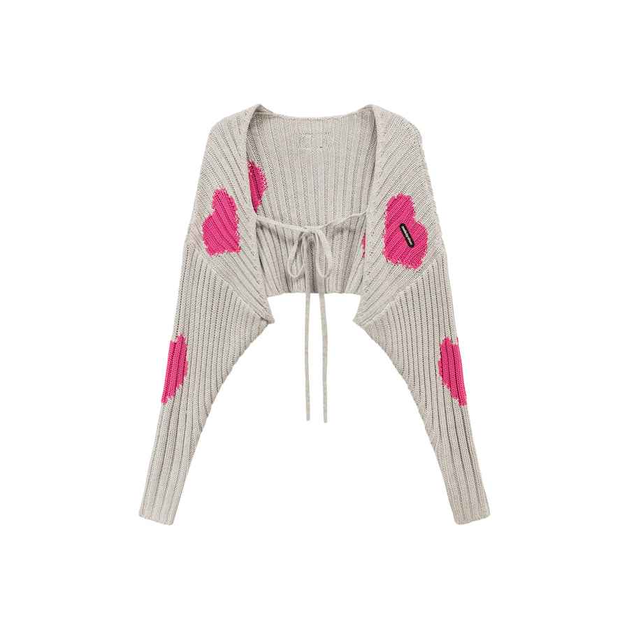 CHUU Bolero Heart Cardigan