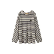 Striped Overfit Long-Sleeves Hoodie