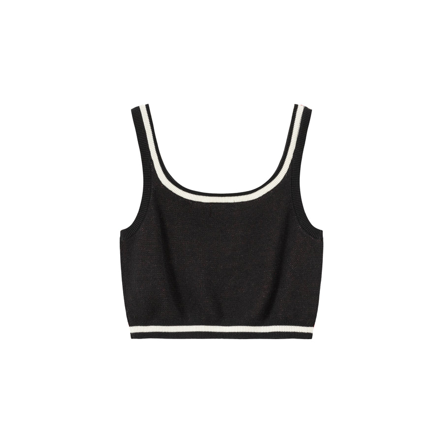 CHUU Line Color Sleeveless Crop Top