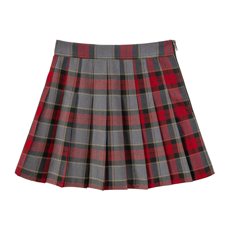 CHUU Check Pleated Skirt