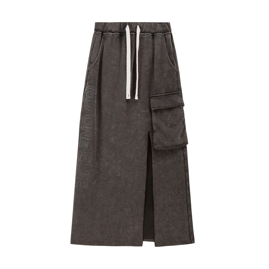 CHUU Side Pocket A-Line Sport Maxi Skirt