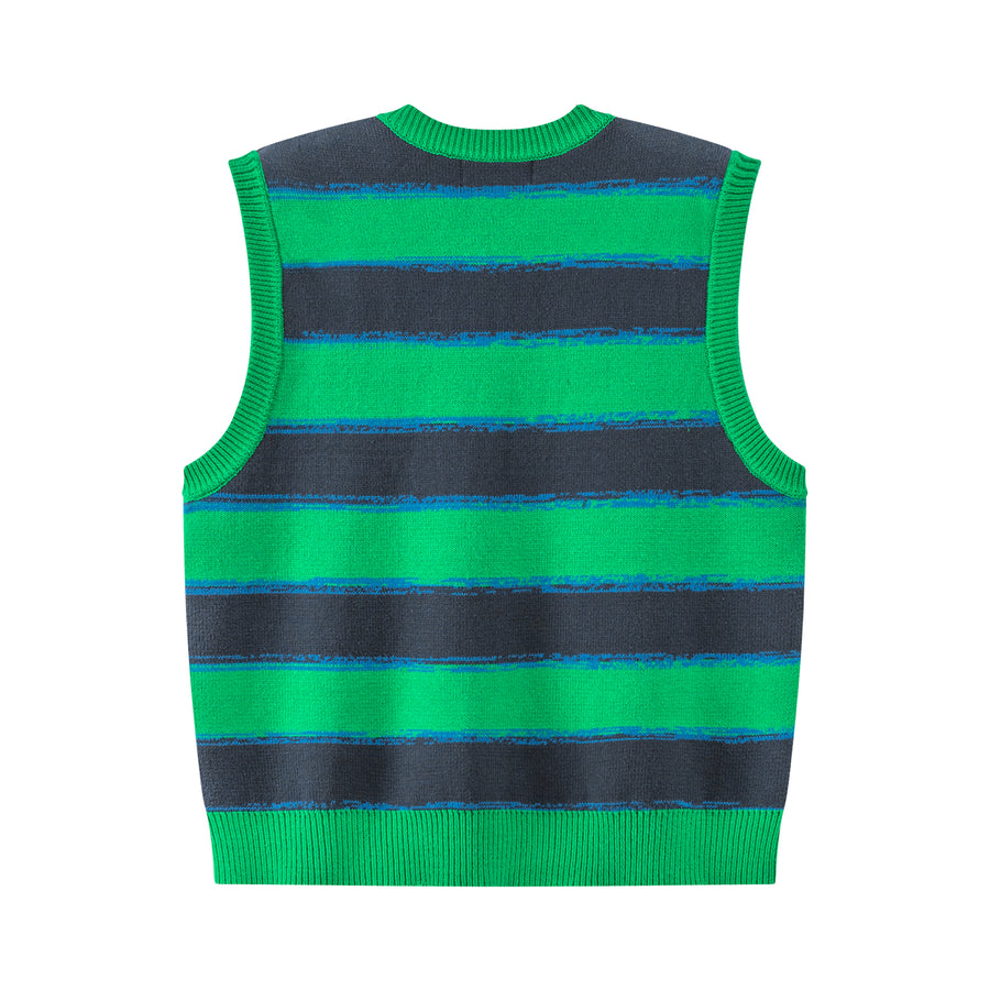 CHUU Big Stripes Knit Vest