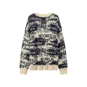 Noe Lettering Knit Sweater