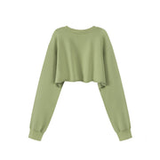 Simple Cut Crop Sweatshirt