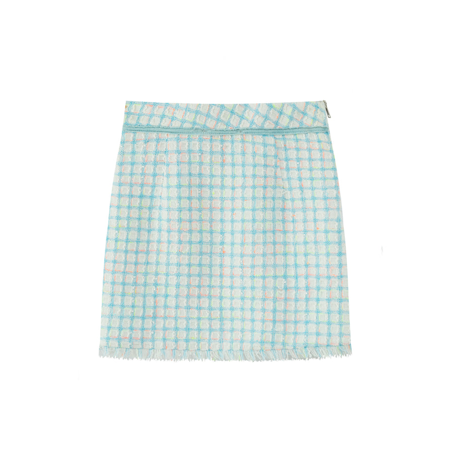 CHUU Tweed Check Mini Skirt