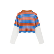 Only Upwards Color Stripe Crop T-Shirt