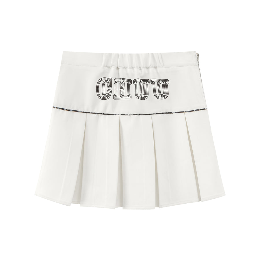 CHUU Maxi Pleats Mini Skirt