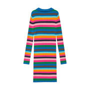 Colorful Skies Rainbow Striped Knit Dress