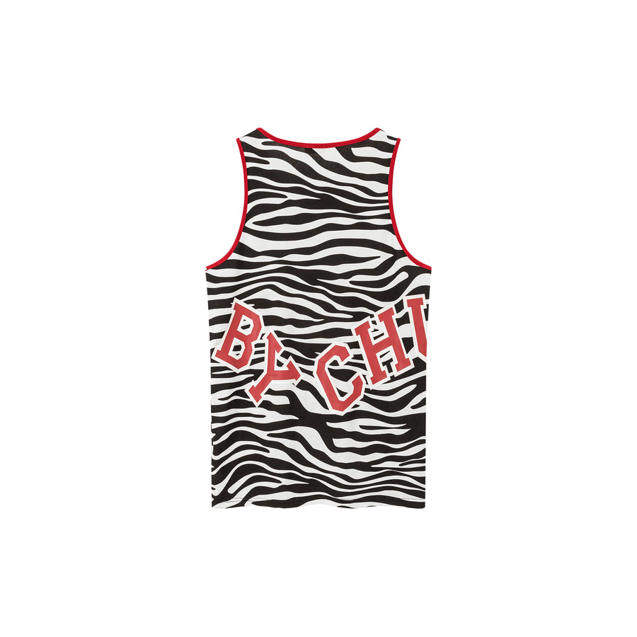 CHUU Zebra Sleeveless Loose Fit T-Shirt