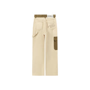 Pocket High-Waisted Casual Pants