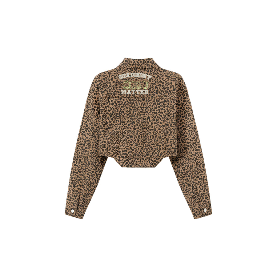 CHUU Leopard Cropped Jacket