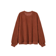 Side Pocket Fleece Round Neck Sweatshirt