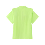 Shoulder Pad Short Sleeve Shirt