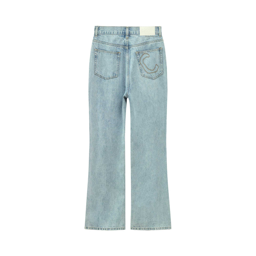 CHUU Cut-Off Bootcut Jeans