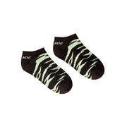 Green Zebra Fake Socks