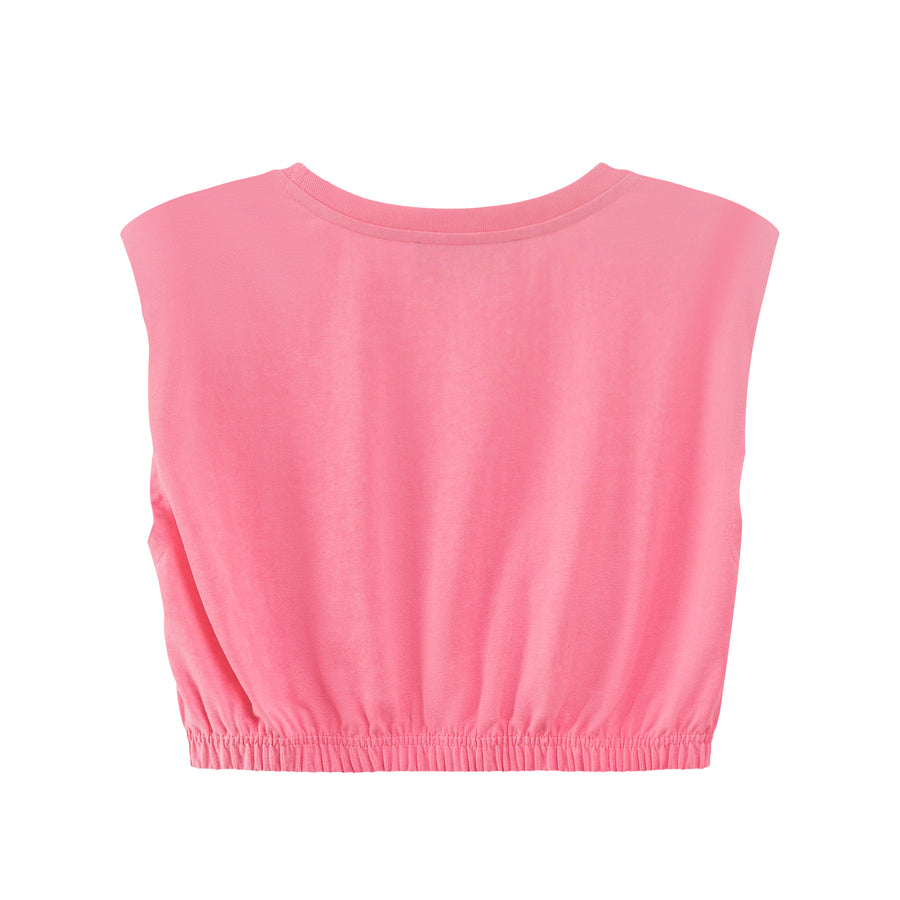 CHUU Shoulder Pad Zipper Detail Sleeveless Top