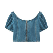 Conception Of Details Denim Blouse