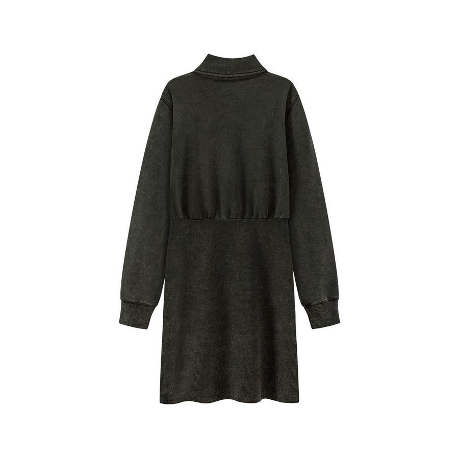 CHUU Polo Neck Simple Dress