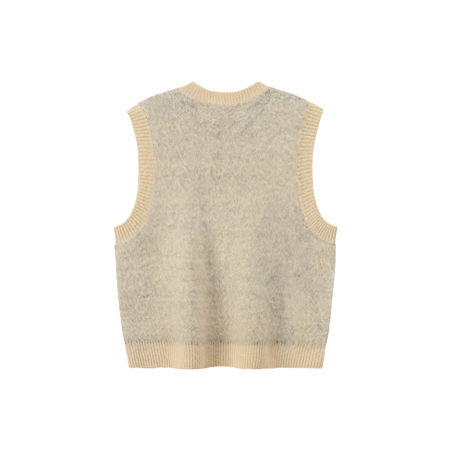 CHUU I Know Best Round Loose Fit Sleeveless Knit Vest