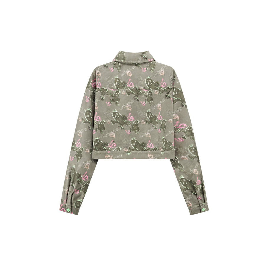 CHUU Running Cactus Vintage Crop Shirt