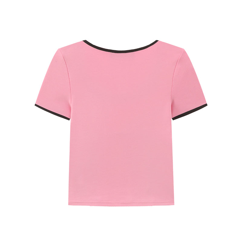 CHUU Square Simple Line T-Shirt