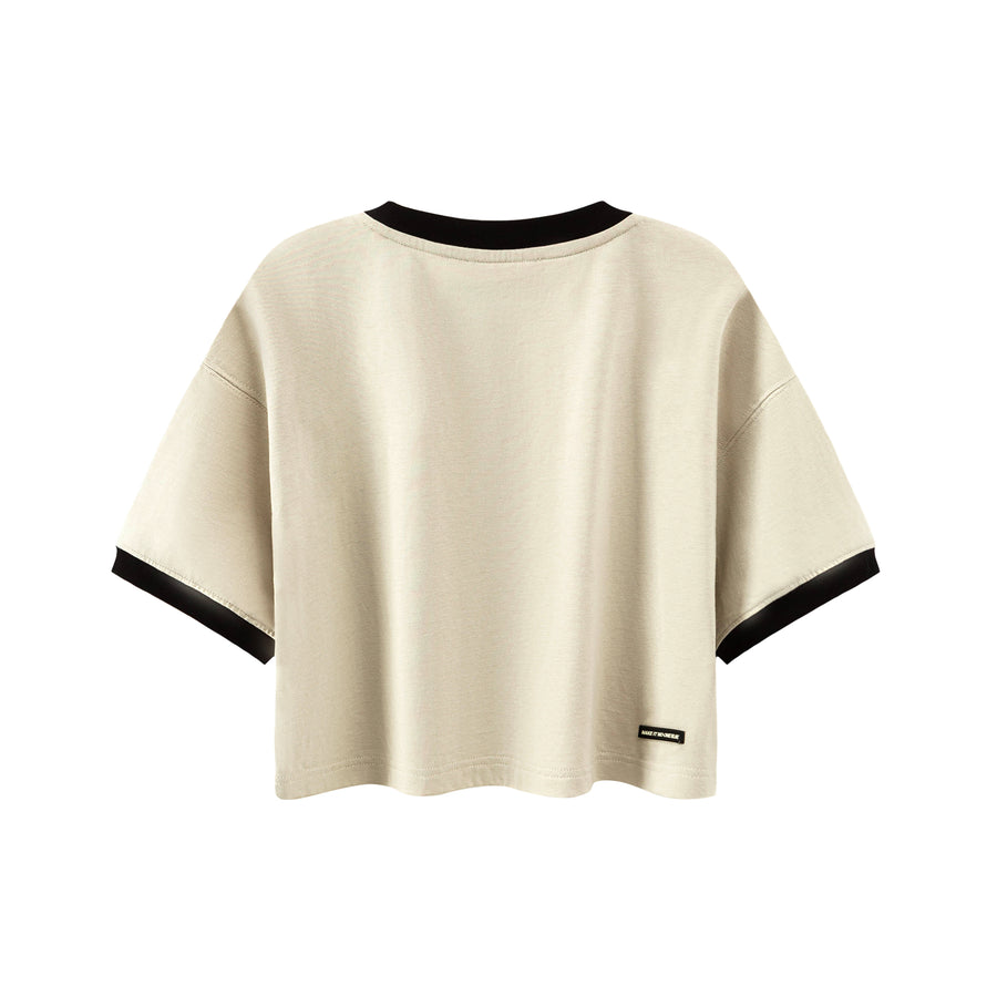 CHUU Vintage Round Neck Crop Top