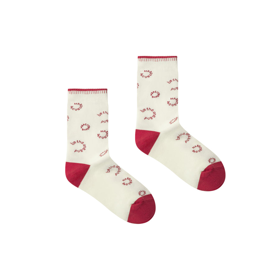 CHUU Lettering Print Socks