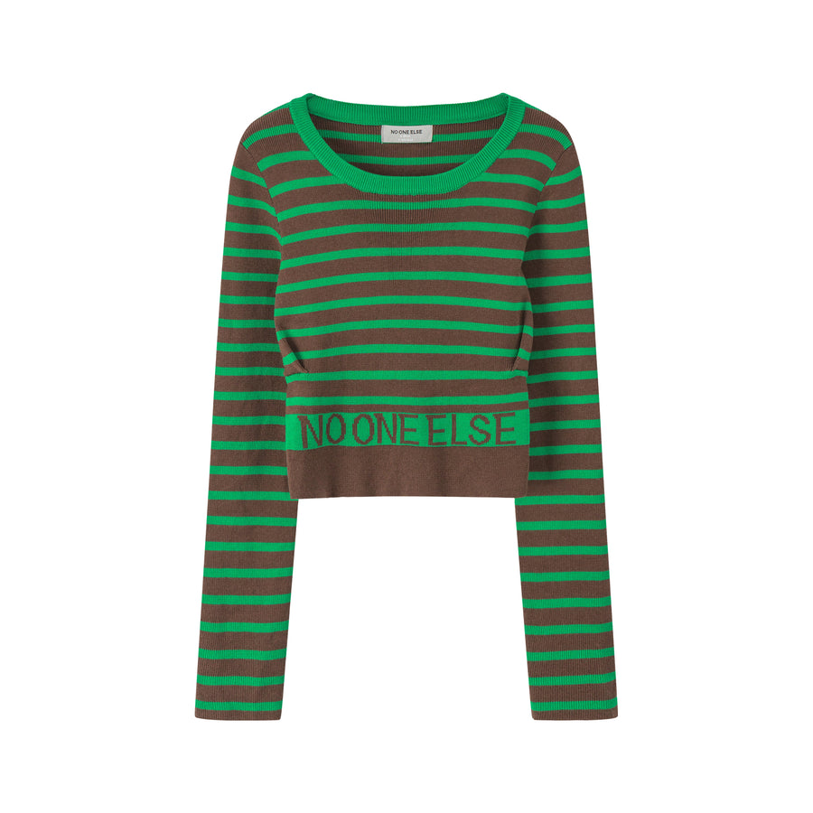 CHUU Called What I Want Stripes Knit Top