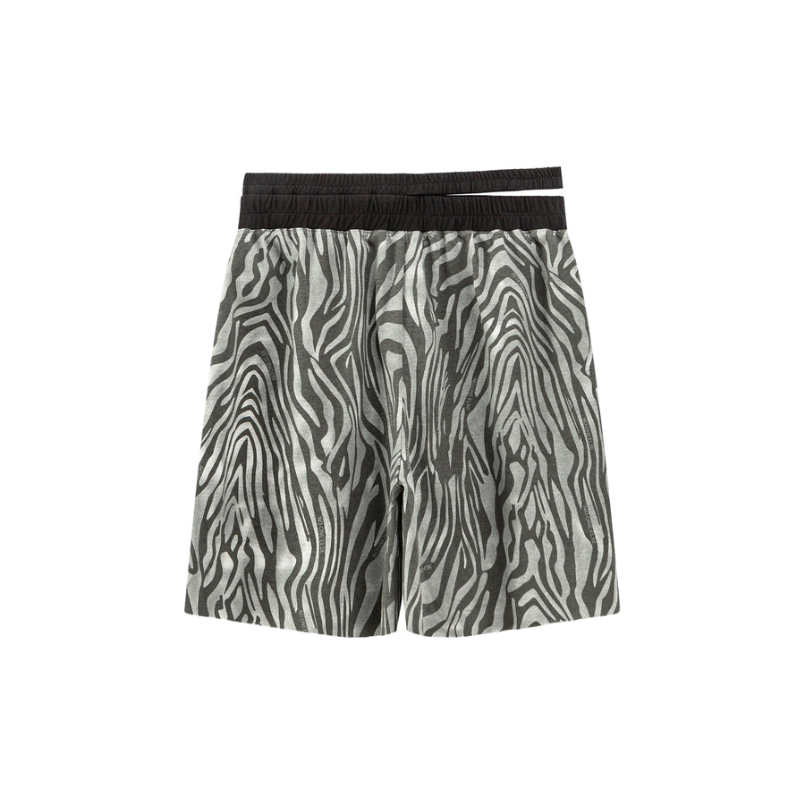 CHUU Zebra Print Wide Shorts