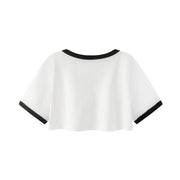 Boat-Neck Loosefit Crop Top