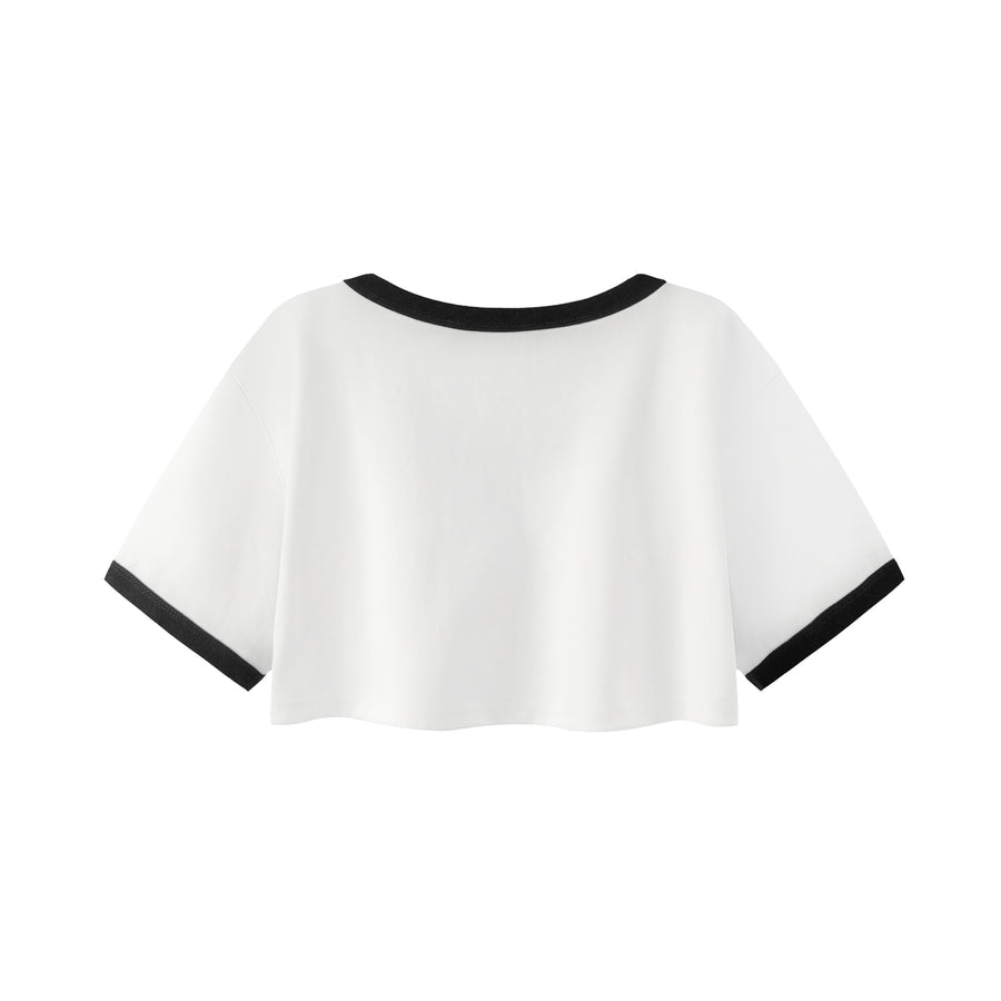 CHUU Boat-Neck Loosefit Crop Top