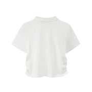 For Starter Polo Cropped Top