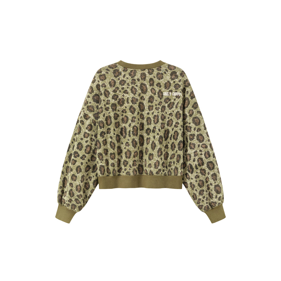 CHUU Leopard Chuu Matter Loose Fit Sweatshirt