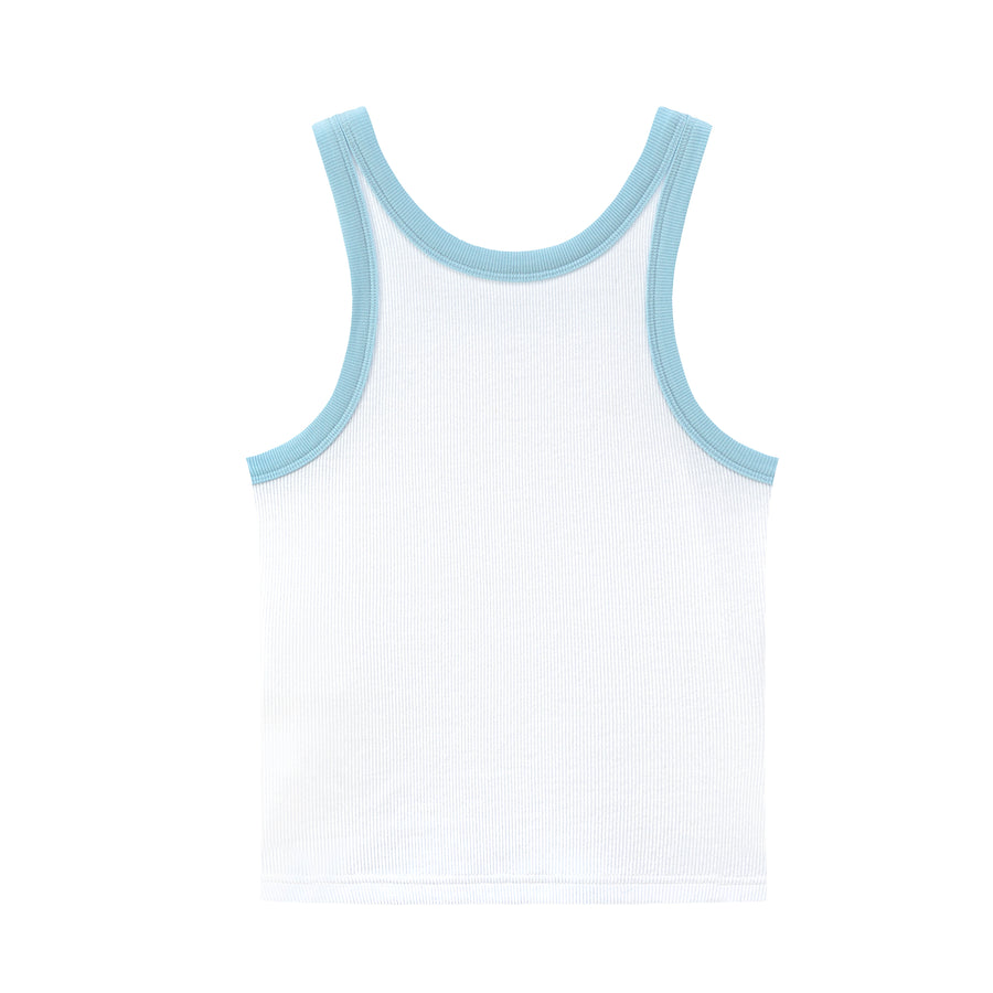 CHUU Color Matching Simple Logo Sleeveless Top