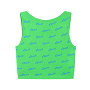 Logo Crop Sleeveless Knit Top