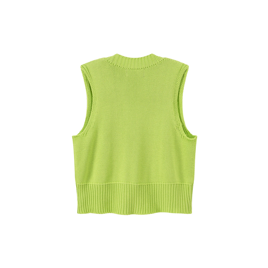 CHUU Revolves Around You Star Knit Vest